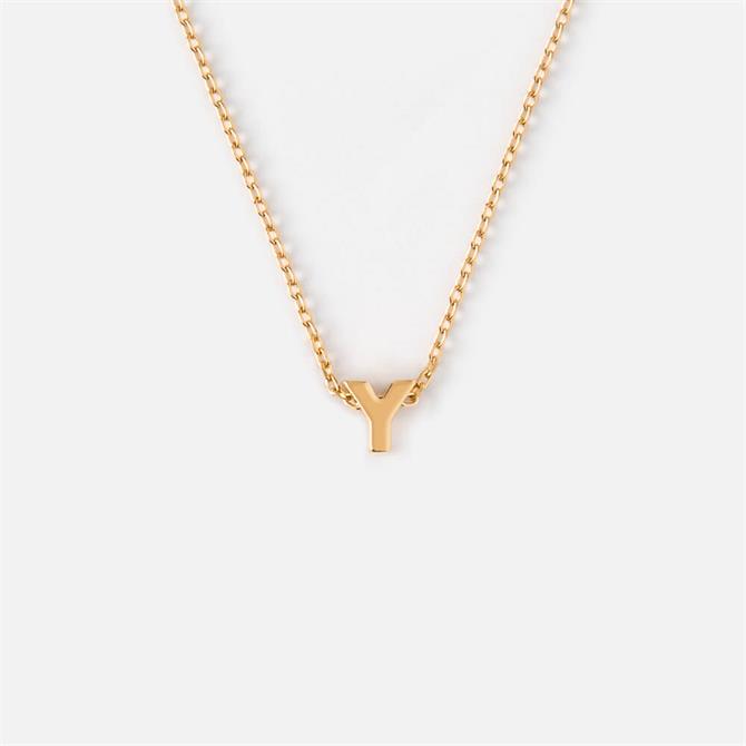 Orelia London Jewellery Initial ‘Y’ Gold Necklace